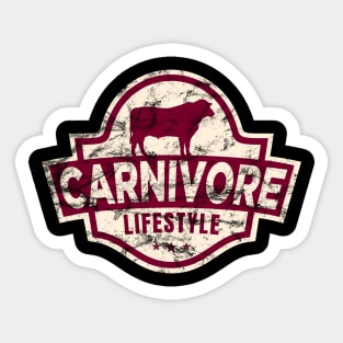 Distressed Carnivore Lifestyle Sticker